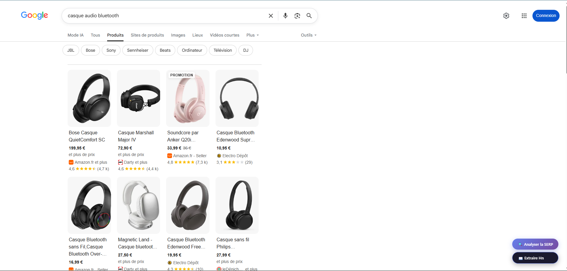 Fiche produit optimisée et sa position dans les résultats Google Shopping